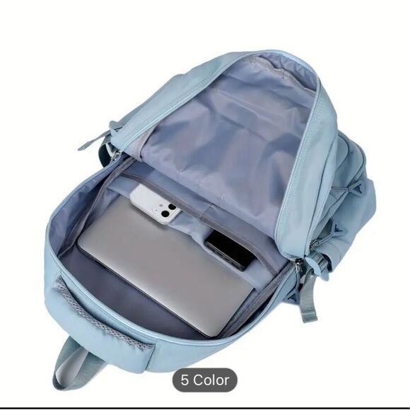 Blue Waterproof Computer Business Large Capacity Backpack School Commuter Bag - Picture 2 of 11